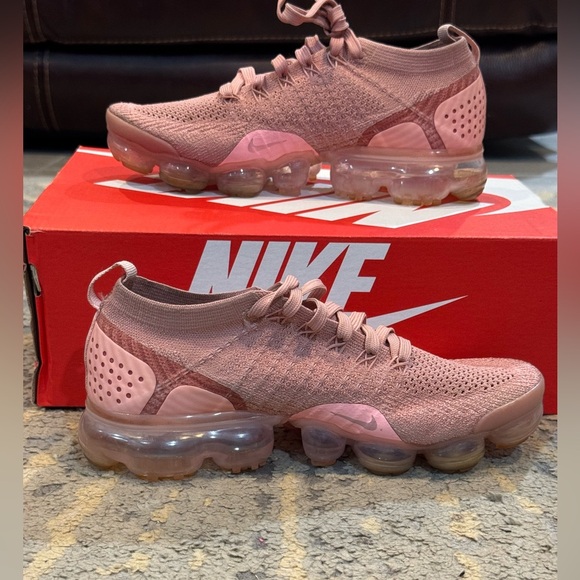 Nike Air VaporMax Flyknit 2 Rust Pink 2018 Size 7.5 Women's 942843-600 - Picture 2 of 6